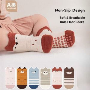 1-3 Year Kids Soft & Breathable Cotton Floor Socks