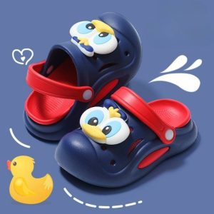 All-Season Kids Anti-slip Cartoon Clog Shoe - Blue Red