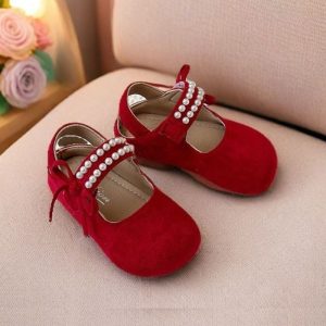 Autumn Trend Soft Girls Dress Shoe - Red
