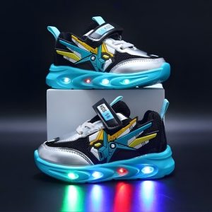 Breathable Soft Kids Lighting Casual Shoe - Blue
