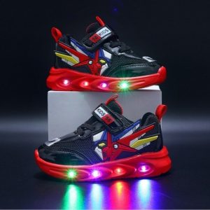 Breathable Soft Kids Lighting Casual Shoe - Red