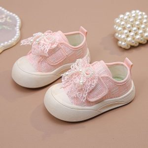 Girl Kids Soft Fairy Canvas Casual Shoe - Pink