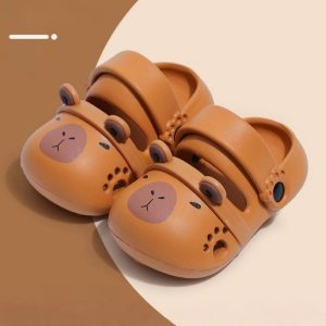 Kids Anti-slip Soft Capybara Cartoon Clog Shoe - Brown