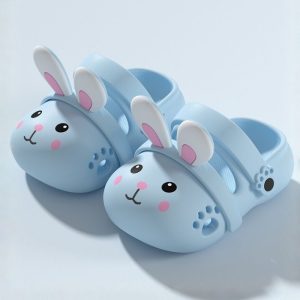 Kids Anti-slip Soft Rabbit Cartoon Clog Shoe - Blue