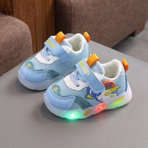 Kids Breathable Anti-slip Lighting Casual Shoe - Blue