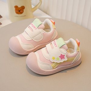Kids Breathable Mesh Non-Slip Casual Shoe - Pink