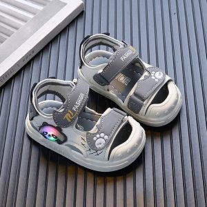 Kids Soft Anti-kick Lighting Sandal - Gray