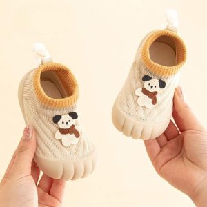 Kids Soft Bottom Anti-slip Loafer Shoe - Beige