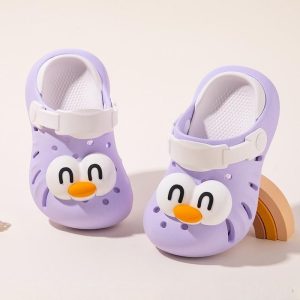 Lightweight Soft Kids Cartoon Clog Shoe - Purple
