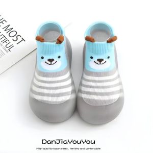 Summer Trend Soft Kids Non-slip Sock Shoe - Gray
