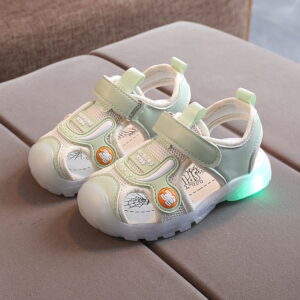 Autumn Trend Kids Anti-Slip Lighting Sandal - Green