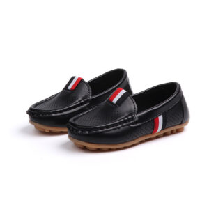 Breathable Non-slip Kids Loafer Shoe - Black
