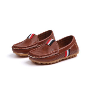 Breathable Non-slip Kids Loafer Shoe - Brown