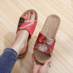Lightweight Soft Indoor Fabric Slider - Red