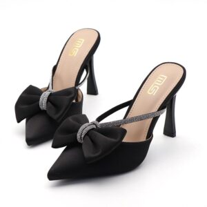 Pointed Toe Glamorous Stiletto High Heel - Black