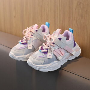 Retro Style Kids Sports Casual Shoe - Beige
