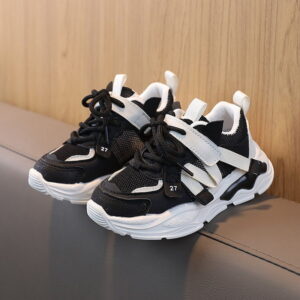 Retro Style Kids Sports Casual Shoe - Black
