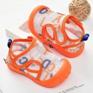 Summer Trend Non-Slip Kids Mesh Casual Shoe - Orange