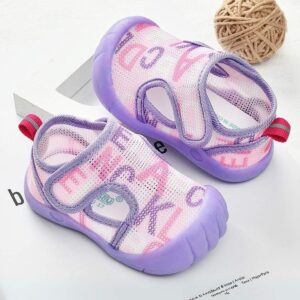 Summer Trend Non-Slip Kids Mesh Casual Shoe - Purple