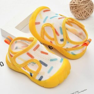 Summer Trend Non-Slip Kids Mesh Casual Shoe - Yellow