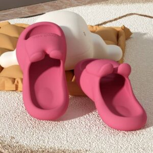 Womens Non-Slip Indoor Slide Slipper - Rose Red