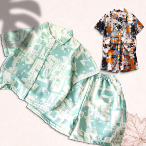 Kids Summer Trendy Printed Shirt Pant Set - Mixed Color (2 Piece)