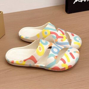 Summer Trend Womens Printed Casual Slipper - Beige