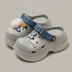 Womens Zootopia Themed Soft Platform Clog - Gray